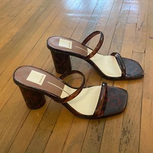 NEVER WORN dolce vita tortoise heeled sandals